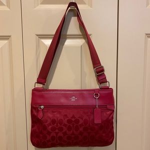 Coach signature shoulder bag